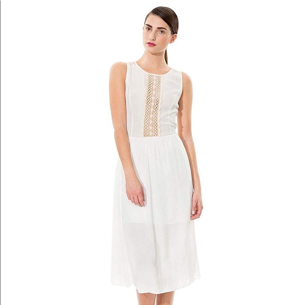 Dolce vita Noella white lace back midi dress